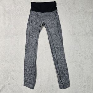 Lululemon Wunder Under Pants Black And White Size 2